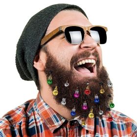 Set 4 Bell+12 Baubles Beard Ornaments Santa Claus Decoration Sounding Jingle Bells And Colors Of Christmas Baubles Great Gift Idea Christmas Deco
