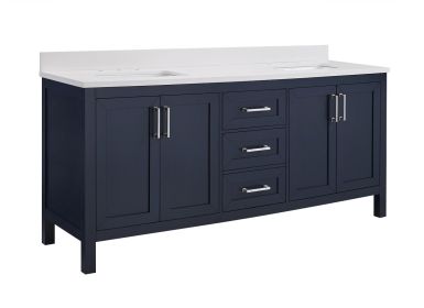70"Bathroom Vanity with Single Sink Combo-Blue