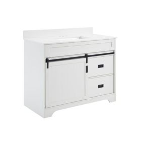 48"Bathroom Vanity with Single Sink Combo-White