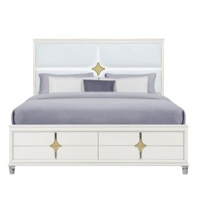 URIUNI GOLD QUEEN BED WITH LED