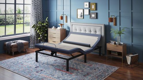 OS65 Queen Adjustable Bed Base with Head/Foot Tilt and Lumbar Position Adjustment