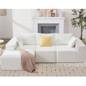 103" Modular Sectional Sofa, L Shaped Cloud Sectional Couch with Deep Seats, Modern Boneless Couch with Chaise, No Assembly Foam Couches