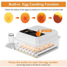 36 Egg Incubator with Automatic Egg Turning and Temperature Control, for Hatching Chicken,Quail,Duck Eggs,with Egg Candler