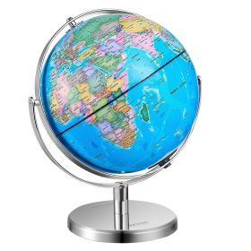 VEVOR Illuminated World Globe with Stand, 13 in/330.2 mm, Educational Earth Globe with Stable Heavy Metal Base HD Printed Map and LED Night Light