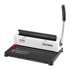 VEVOR Coil Spiral Binding Machine, Manual Book Maker 34-Holes Binding 120 Sheets, Punch Binder with 100pcs 5/16'' Coil Binding Spines