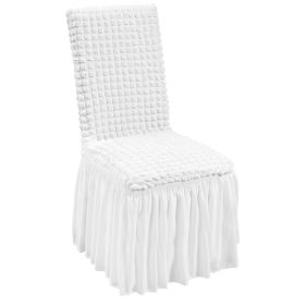 VEVOR Stretch Spandex Folding Chair Covers, Universal Fitted Chair Cover with Skirt, Removable Washable Protective Slipcovers, for Wedding, Holid
