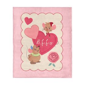 Disney Princess Jaq and Gus Valentine Silk Touch Throw Blanket 50 x 60 inches