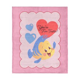 Disney Princess Fintastic Flounder Silk Touch Throw Blanket 50 x 60 inches