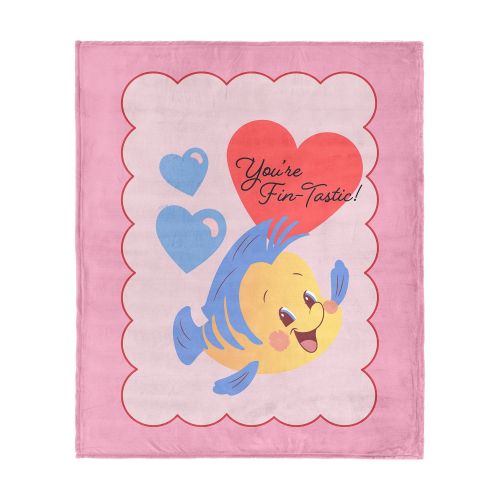 Disney Princess Fintastic Flounder Silk Touch Throw Blanket 50 x 60 inches