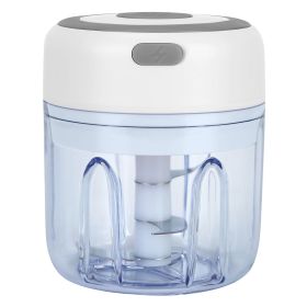 Mini Electric Garlic Chopper Ginger Chopper with 8.45OZ Capacity Cordless Garlic Mincer Food Chopper (Color: White)